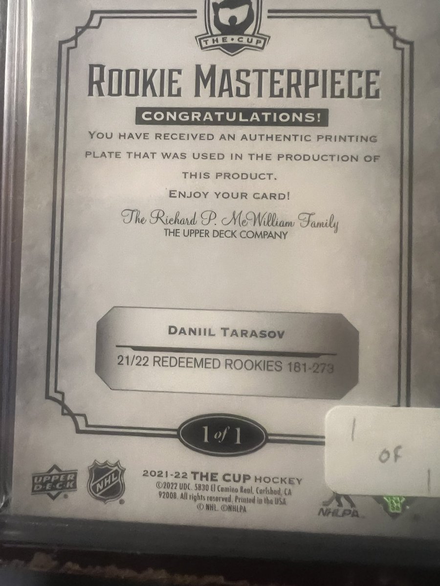 arobb911's tweet photo. Good Luck Tarasov, Thank you for the awesome signature on my 1 of 1. #CBJ https://t.co/lA1NFRWsQ3