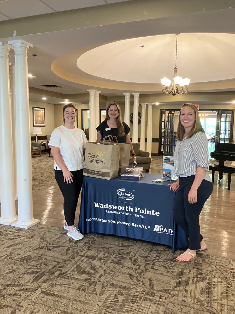 Wadsworth Pointe held a Grab and Go Dinner event on 6/25/25. Case managers from local hospitals came to the facility for a quick tour and took home a pasta dinner! Huge thanks to the admissions director, Karen for putting the event together and the hospital liaison, Beth.