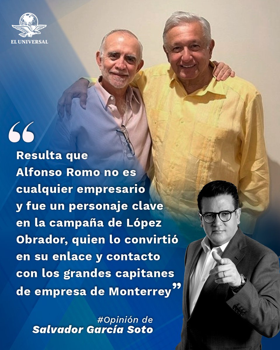 El Universal (@el_universal_mx) on Twitter photo “Se está tejiendo toda una red de señalamientos, denuncias e investigaciones en el vecino país que apuntan hacia el sexenio pasado y hacia los vínculos de políticos de la 4T con los cárteles de la droga mexicanos”, #Opinión de <a href="/SGarciaSoto/">Salvador García Soto</a>
eluniversal.com.mx/opinion/salvad… “Se está tejiendo toda una red de señalamientos, denuncias e investigaciones en el vecino país que apuntan hacia el sexenio pasado y hacia los vínculos de políticos de la 4T con los cárteles de la droga mexicanos”, #Opinión de <a href="/SGarciaSoto/">Salvador García Soto</a>
eluniversal.com.mx/opinion/salvad…