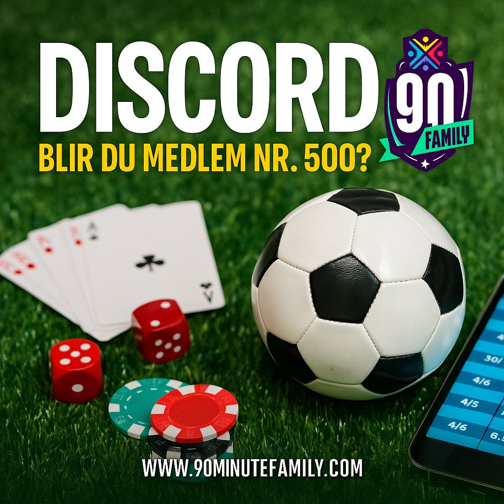 90minutefamily's tweet image. Vi er 9 medlemmer unna å runde 500 stk i vår Discord-server. En server hvor hver idrett har sin egen kanal og moderator, hvor livespill blir sluppet og hvor vi ler og gråter sammen. Blir du med? 

discord.gg/cPUjACa8b3