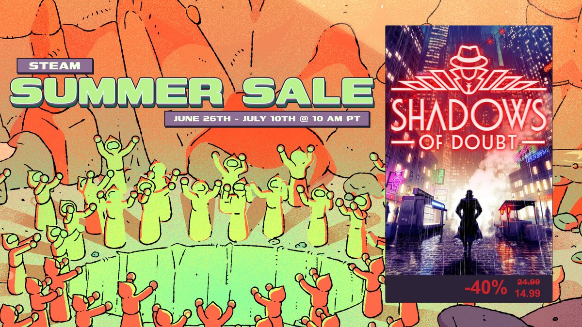 🕵️☀️Time for some Summer investigations... Get on the case now with our #SteamSummerSale deal, detectives!
store.steampowered.com/app/986130/Sha…