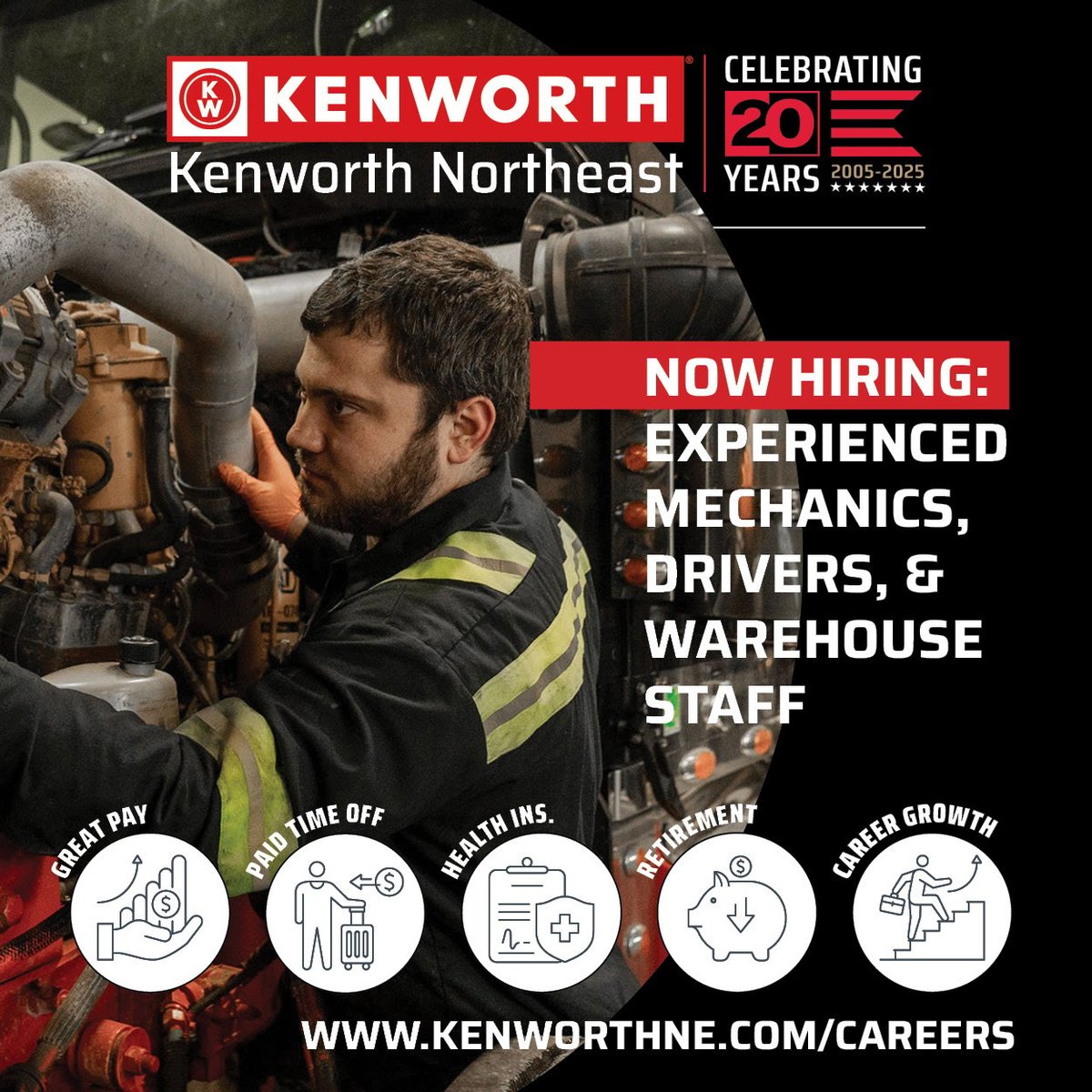 At Kenworth Northeast, we're always on the lookout for great people to join out team! Check out our current job openings in NY, MA, and RI and learn more about working here. #kenworthne #greatplacestowork

🌐hubs.la/Q03nBTC30