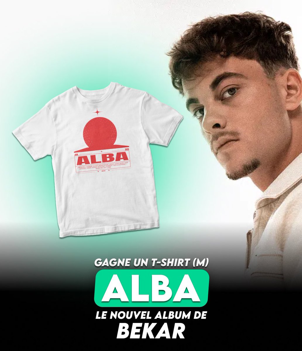 Gagne un T-SHIRT du merch « ALBA », le nouvel album de BEKAR 👕

RT + FOLLOW <a href="/_RapMinute/">RAPMINUTE</a> 💚
Commente notre dernière vidéo YouTube : youtu.be/aXvfczYrcGs?si…