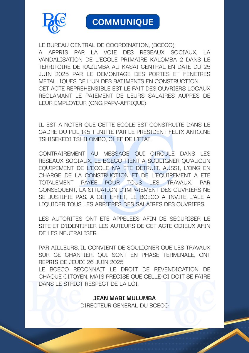 BCECO - Bureau Central de Coordination tweet media