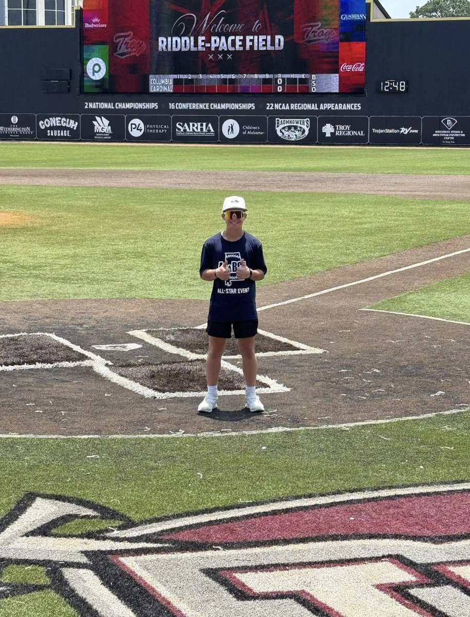 Congrats to Gatlin Dixon (Hartselle HS) and Peyton Clanton (Lexington HS) for putting on a great showing at the Alabama Baseball Coaches Association All Star event at Troy University this week! Way to represent!💪🏼⚾️ #BuiltBy256