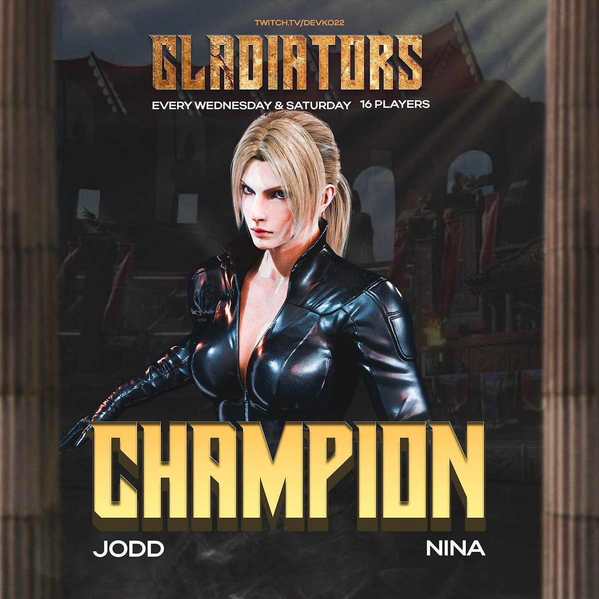 DevKO22 (@devko22) on Twitter photo ⚔️3RD GLADIATORS CHAMPION⚔️
Congratulations to <a href="/Jodd28/">FATE | Jodd</a> for taking this weeks Gladiators tourney with an insane run. His first entrance to the arena with some insane games after being sent to losers and getting the grand finals reset.
🥇 <a href="/Jodd28/">FATE | Jodd</a>
🥈 <a href="/ZRicc4rdo/">Riccardo</a>
🥉 <a href="/seppaevil46/">Pulsar | evil46</a> ⚔️3RD GLADIATORS CHAMPION⚔️
Congratulations to <a href="/Jodd28/">FATE | Jodd</a> for taking this weeks Gladiators tourney with an insane run. His first entrance to the arena with some insane games after being sent to losers and getting the grand finals reset.
🥇 <a href="/Jodd28/">FATE | Jodd</a>
🥈 <a href="/ZRicc4rdo/">Riccardo</a>
🥉 <a href="/seppaevil46/">Pulsar | evil46</a>