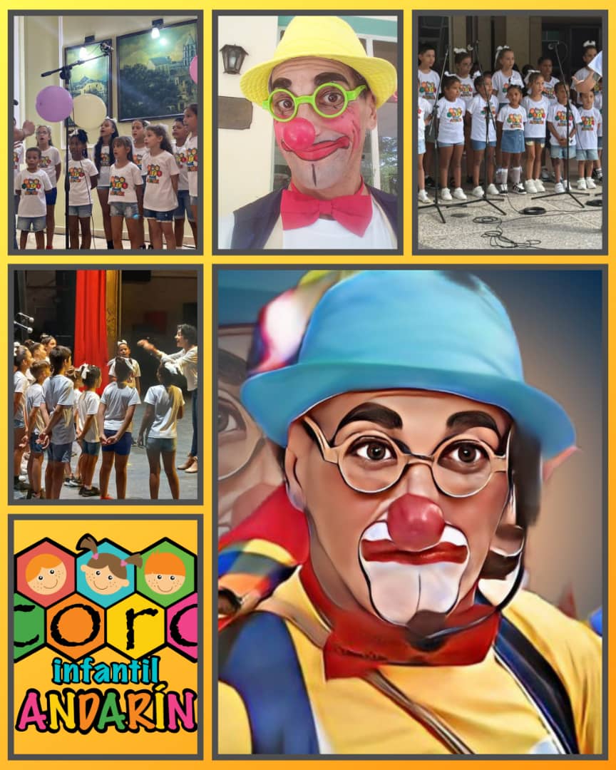 🎪🤹‍♀️🎶El Coro Infantil Andarín y el payaso Tintín te invitan a la actividad "Entre Voces" este viernes a las 5pm en el portal de nuestra Biblioteca Provincial de Camagüey. 
Trae a los pequeños de casa😁👨‍👩‍👧‍👧
<a href="/GkOrtigas/">OrtigasGK</a> <a href="/LeonardoC46598/">Leonardo Calderón Castro</a> <a href="/CamagueyMi/">Mi Camagüey Streaming</a> <a href="/ArtEscenicasCub/">Consejo Nacional de las Artes Escénicas Cuba</a>