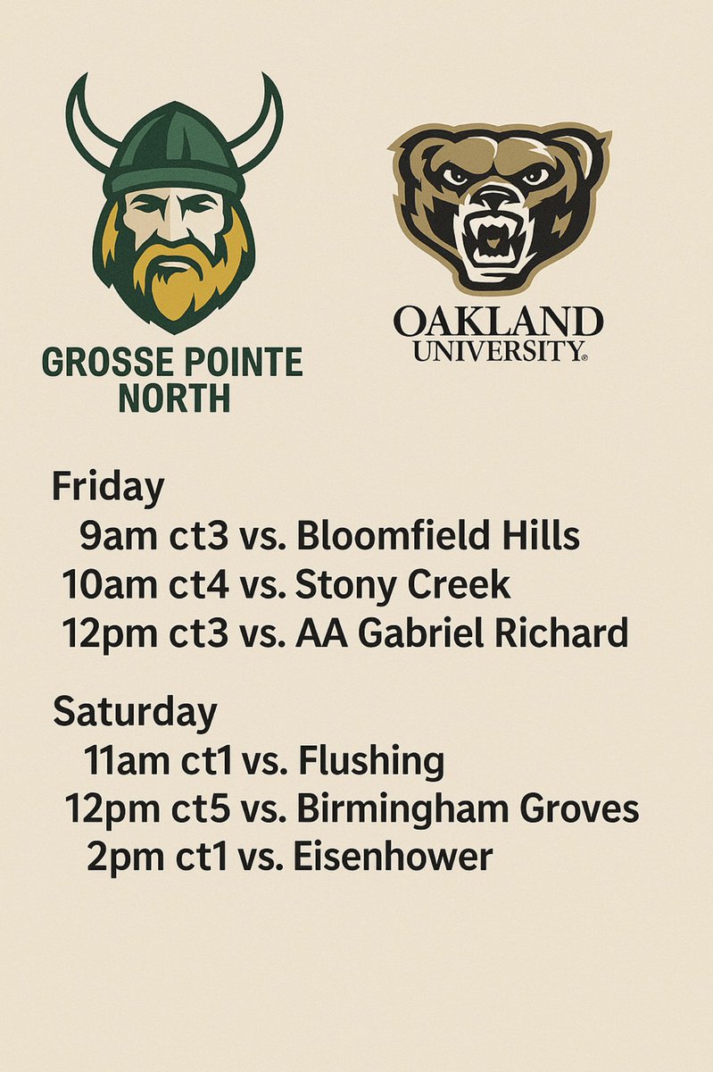 The Norsemen will wrap summer ball with a trip to Oakland University this weekend: