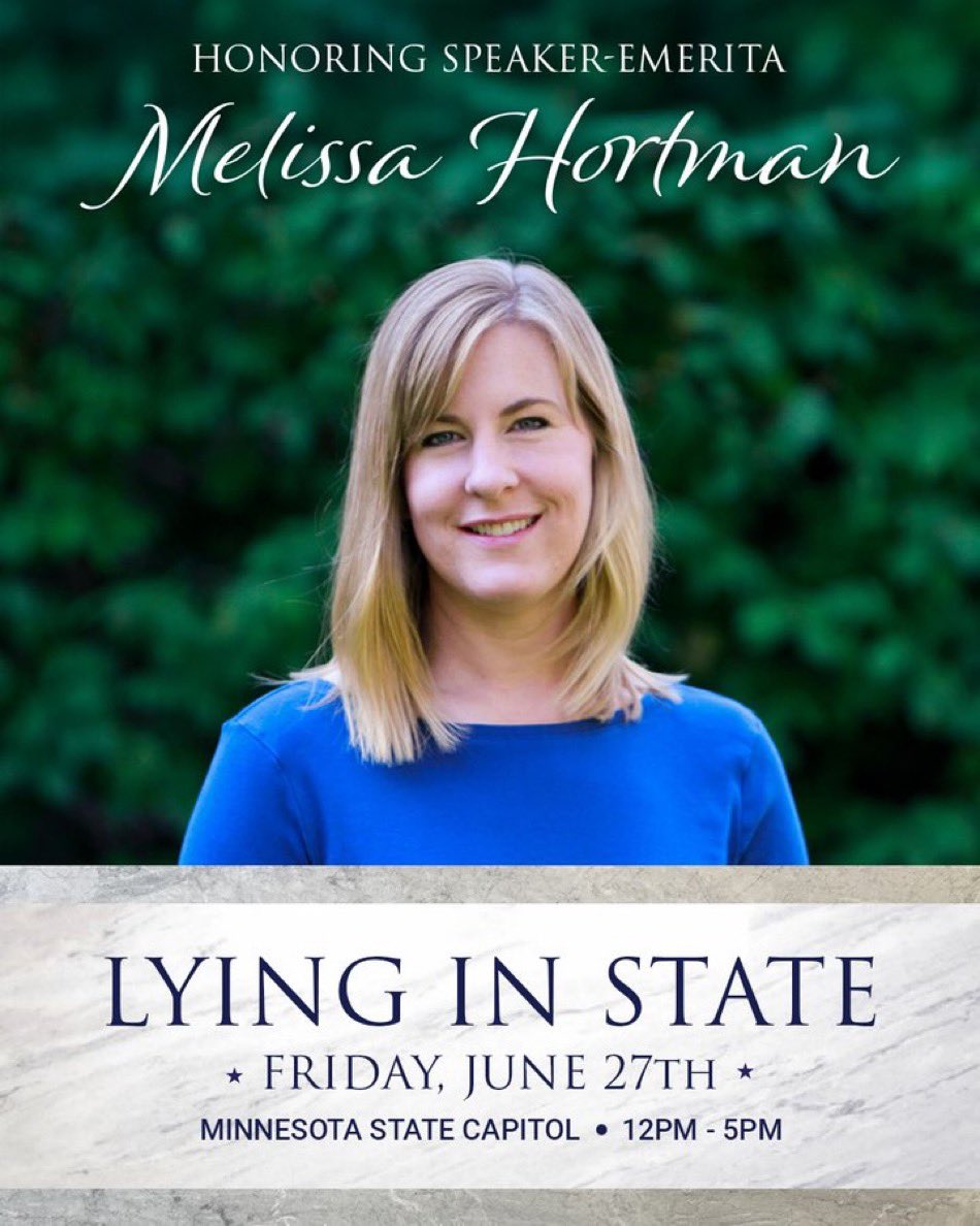 MyersVote's tweet image. Thank you @GovTimWalz for providing this honor to Melissa and Mark. Our hearts are with the Hortman family. #togetherwecan