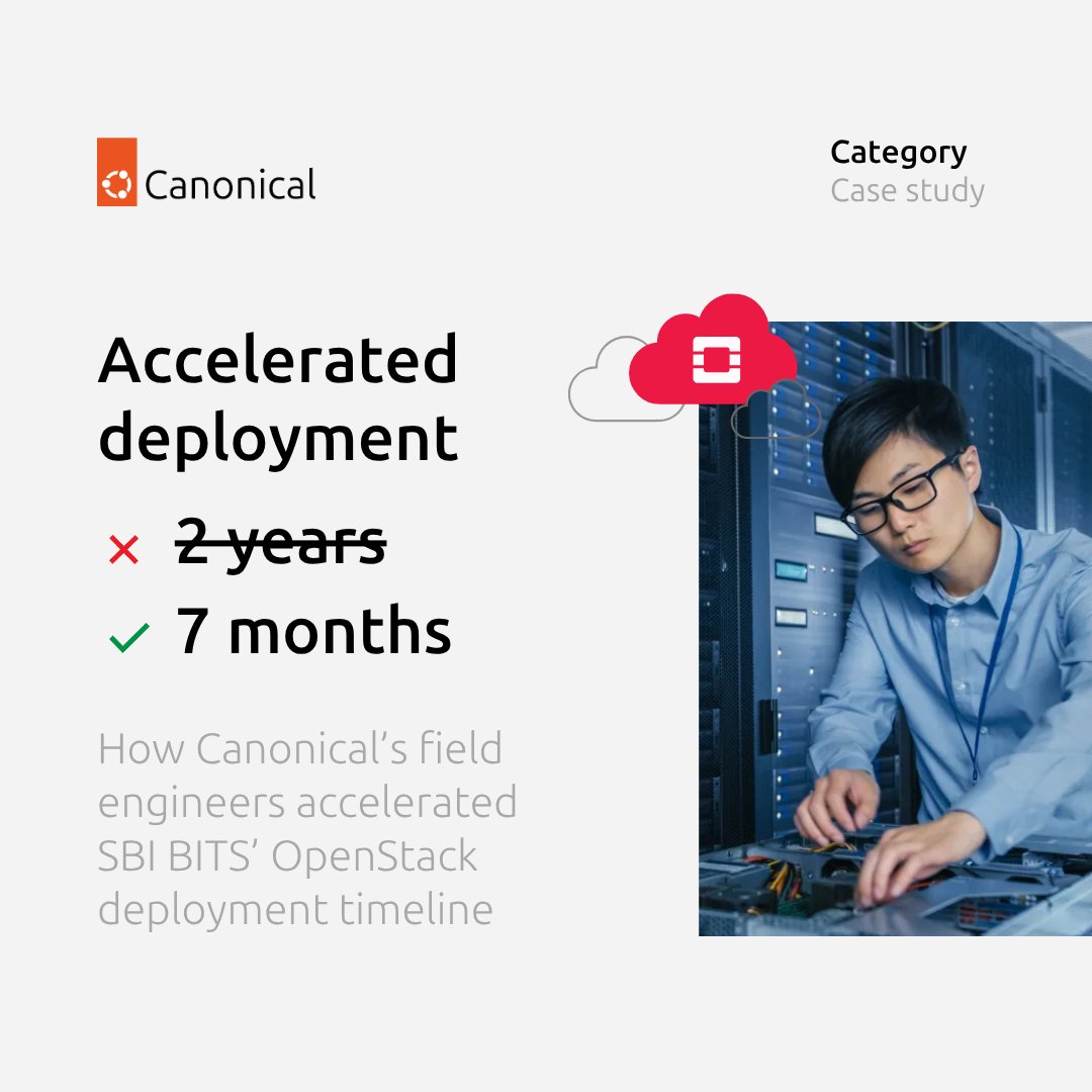 Is OpenStack migration on your radar? 

Discover how SDI BITS partnered with Canonical to seamlessly migrate and scale its FinServ IT infrastructure for the $4B SBI Group, achieving fast deployment and maintaining uninterrupted operations. 

Learn more about their journey
👉