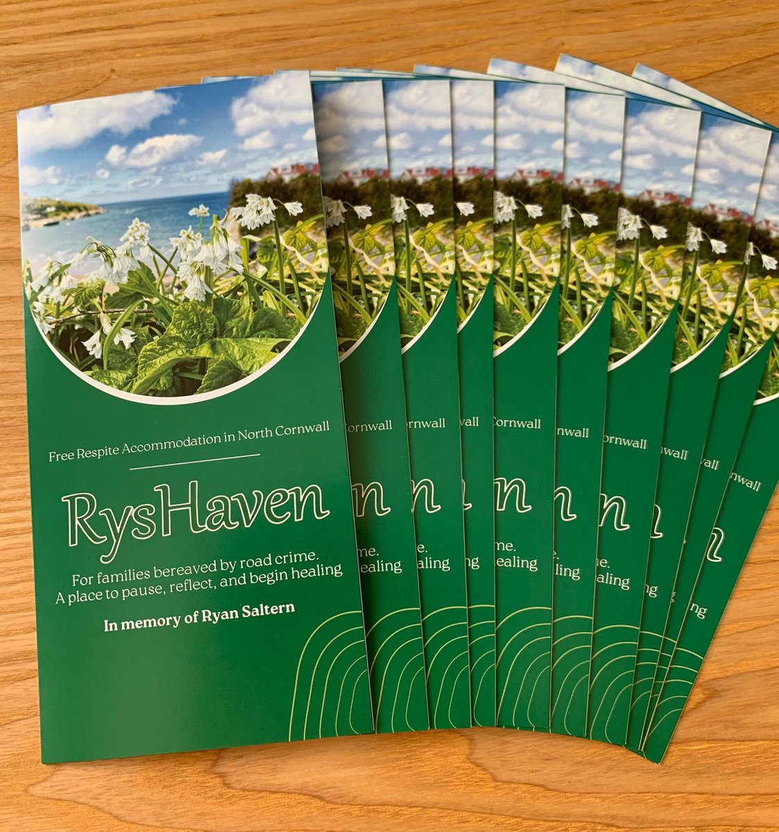 MarkSaltern's tweet image. A huge thank to Nadine Al-Ahmad, Marketing & Communications Manager at @RoadPeace for designing and supplying our RysHaven leaflets. We intend to distribute these in every FLO pack in the UK #free #respite #Cornwall #RoadCrime