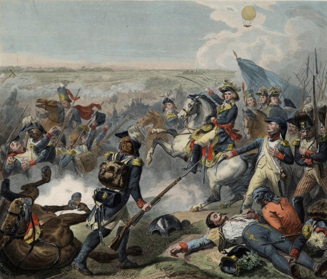 TheatrumBelli's tweet photo. 26 juin 1794 : bataille de #Fleurus (Belgique actuelle) qui voit la première utilisation militaire d’un ballon d’observation dans l’histoire de l’#aérostation.
https://t.co/NRv8RBodZ7 https://t.co/xMMNKpOWct