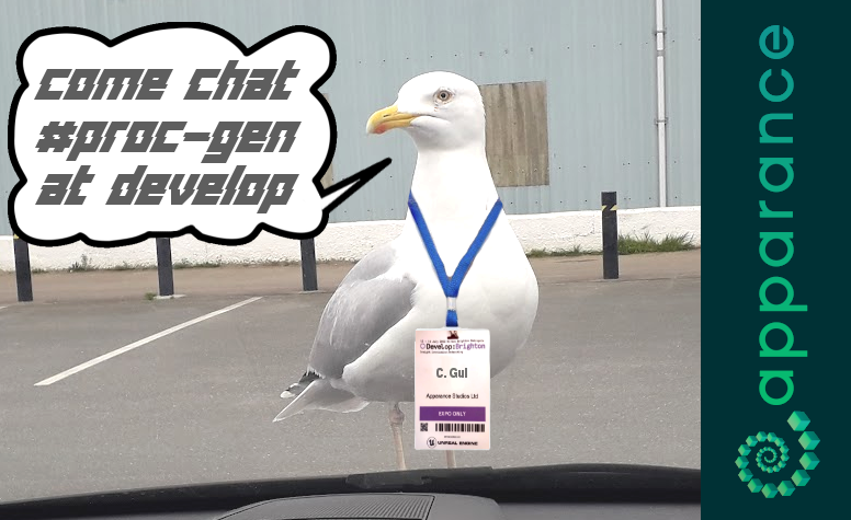 ga5p0d3's tweet image. Apparance is at Develop again! Meet us for a chat if a team of procedural generation experts and their powerful tech might be just the thing to help make your game-dev dreams come true. #ProcGen #Develop #GameDev