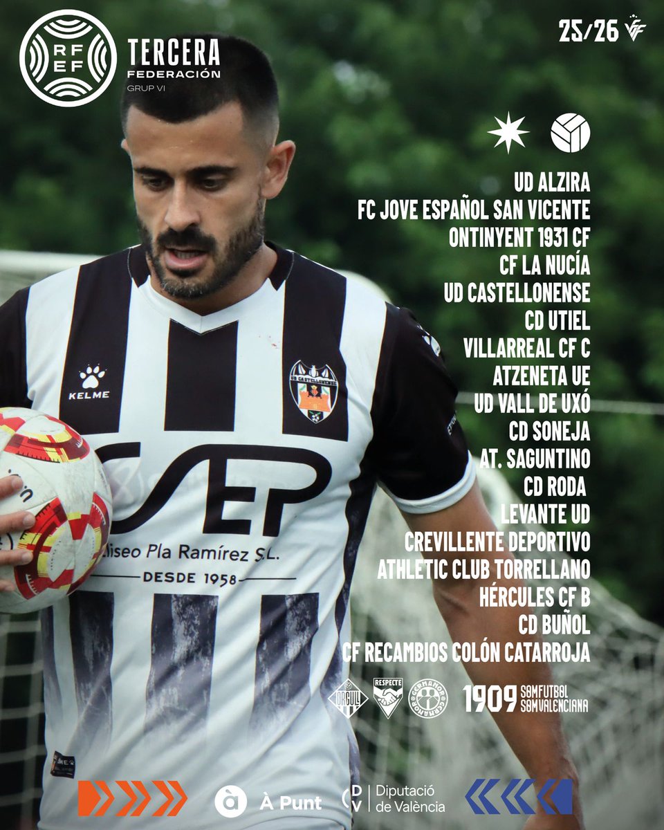 FUTBOL |

💥 Sí, ya están aquí… Los grupos de la 25/26 🤩

Arrancamos con la Tercera Federación <a href="/rfef/">RFEF</a> 👇🏼 

📎 ffcv.es/wp/blog/2025/0…

#grupsFFCV2526 #SomFutbol