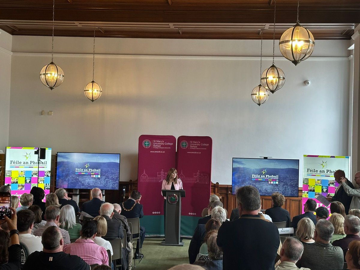 johnfinucane's tweet image. Féile an Phobail continues to go from strength to strength, & I was delighted to attend this year’s launch.
It’s the biggest community festival of its kind anywhere in the world, attracting tens of thousands of visitors from across Ireland & beyond.
The energy & vibrancy it…