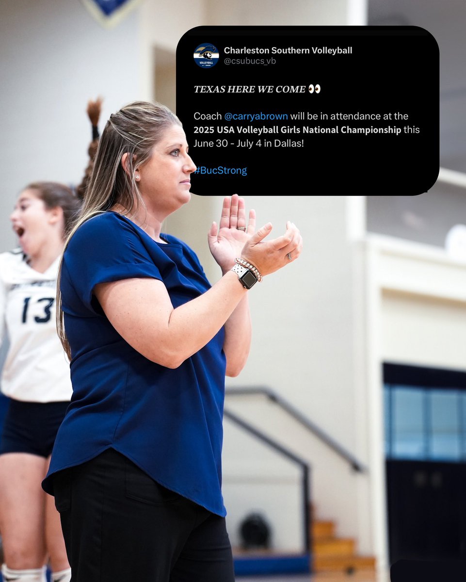 csubucs_vb's tweet image. 𝑻𝑬𝑿𝑨𝑺 𝑯𝑬𝑹𝑬 𝑾𝑬 𝑪𝑶𝑴𝑬 👀

Coach @carryabrown will be in attendance at the 𝟮𝟬𝟮𝟱 𝗨𝗦𝗔 𝗩𝗼𝗹𝗹𝗲𝘆𝗯𝗮𝗹𝗹 𝗚𝗶𝗿𝗹𝘀 𝗡𝗮𝘁𝗶𝗼𝗻𝗮𝗹 𝗖𝗵𝗮𝗺𝗽𝗶𝗼𝗻𝘀𝗵𝗶𝗽 this June 30 - July 4 in Dallas!

#BucStrong