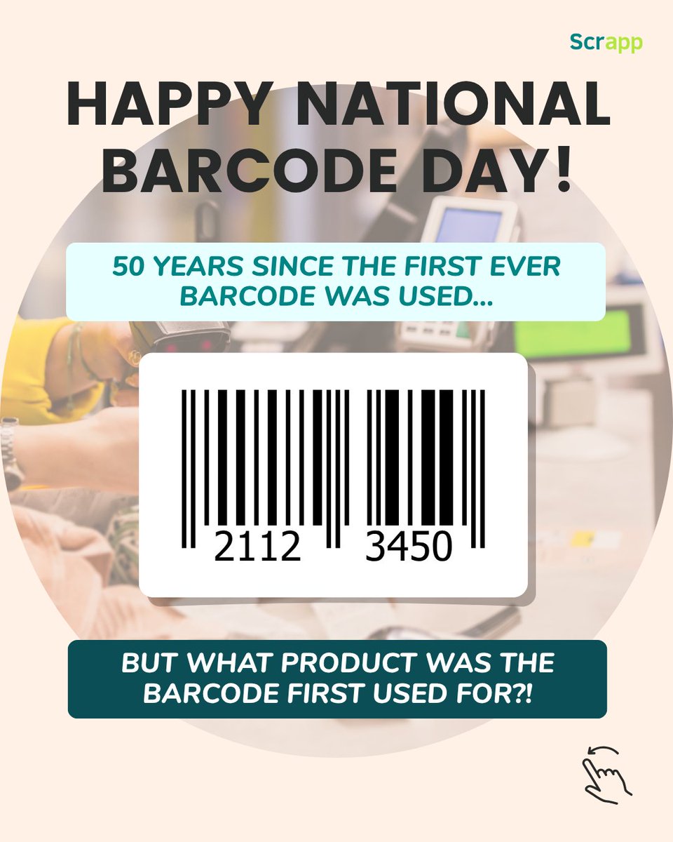 scrappzero's tweet image. This year is the 51st anniversary since the first ever barcode was used! 
-
Scrapp was founded on the barcode system, helping anyone go zero-waste by simply scanning the barcode of their waste item to learn how to dispose of it based on the local rules.