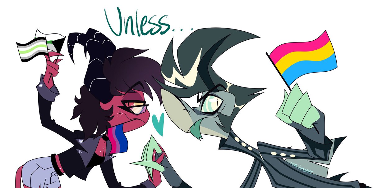 Happy #ThurstyThurmanThursday and Happy Pride!! 
🏳️‍🌈🏳️‍⚧️✨✨

#helluvaboss #helluvabosschaz #chazwickthurman #chazthurman #chaz #impsona #ocxcanon #chazton #pridemonth2025 #bipride #panpride #transpride