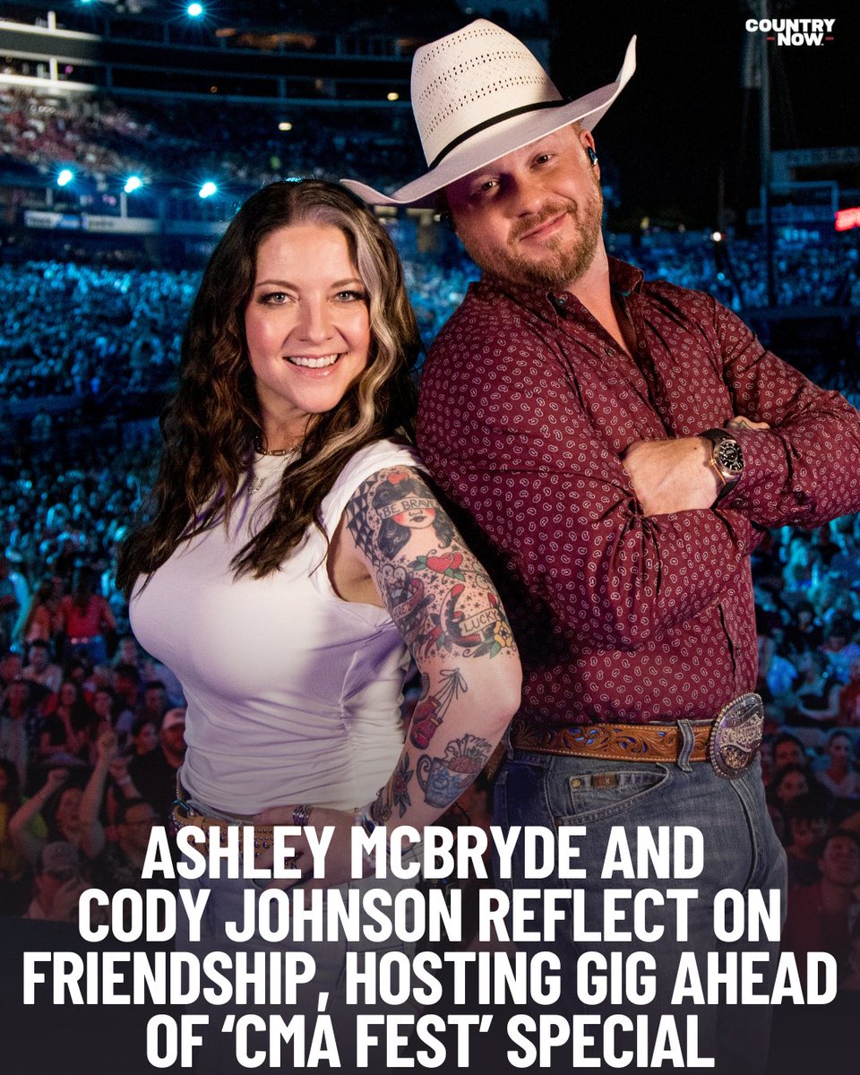 Country Now (@countrynow) on Twitter photo .<a href="/AshleyMcBryde/">Ashley McBryde</a> and <a href="/codyjohnson/">Cody Johnson</a> are co-hosting #CMAFest tonight on ABC, and they're opening up about their real-life friendship and what itās like to team up for the big show. š¤ ⨠@countrymusic
READ MORE: urls.grow.me/iC8SRMd9nF .<a href="/AshleyMcBryde/">Ashley McBryde</a> and <a href="/codyjohnson/">Cody Johnson</a> are co-hosting #CMAFest tonight on ABC, and they're opening up about their real-life friendship and what itās like to team up for the big show. š¤ ⨠@countrymusic
READ MORE: urls.grow.me/iC8SRMd9nF