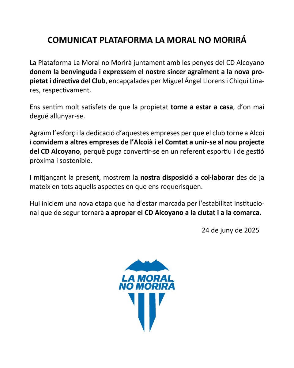 💙🤍 COMUNICADO OFICIAL PLATAFORMA LA MORAL NO MORIRÁ 💙🤍