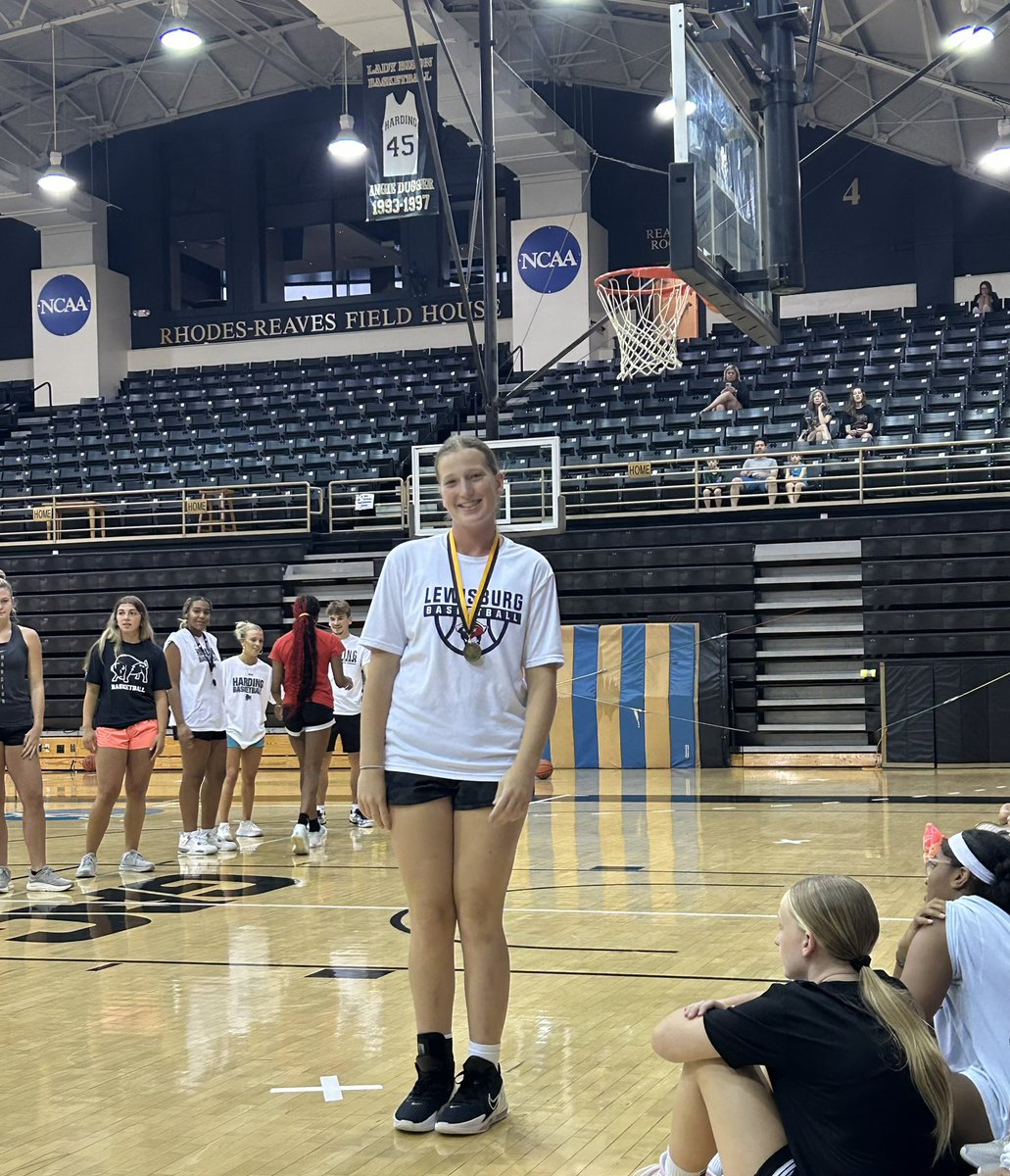 Spent the first part of this week with <a href="/LHSLadyPatriots/">Lady Patriots Basketball 🏀</a> Basketball at Harding University. Had a great time at such a beautiful campus. At the end of the skills camp I was awarded for the Hotshot challenge, for the highest score in all the 9th graders there!🏀