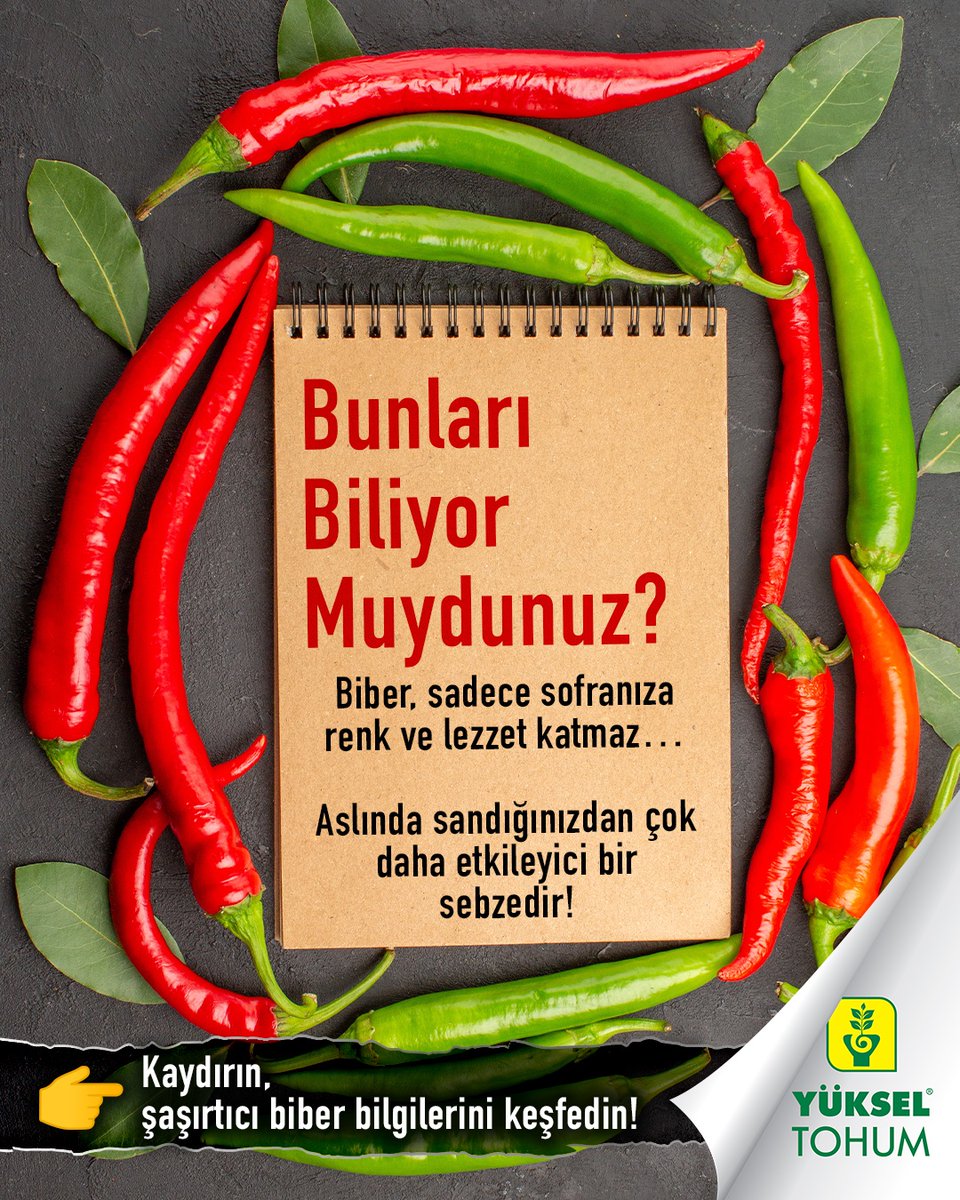 yukseltohum's tweet photo. 🌶️Bunları Biliyor Muydunuz?
👇Kaydırın, şaşırtıcı biber bilgilerini keşfedin!

Uyarı:Bu içerikte yer alan bilgiler genel bilgilendirme amacıyla sunulmuştur. Belirtilen değerler yaklaşık olup, çeşide, yetiştirme koşullarına ve diğer faktörlere bağlı olarak değişiklik gösterebilir. https://t.co/PPKqI95UHV