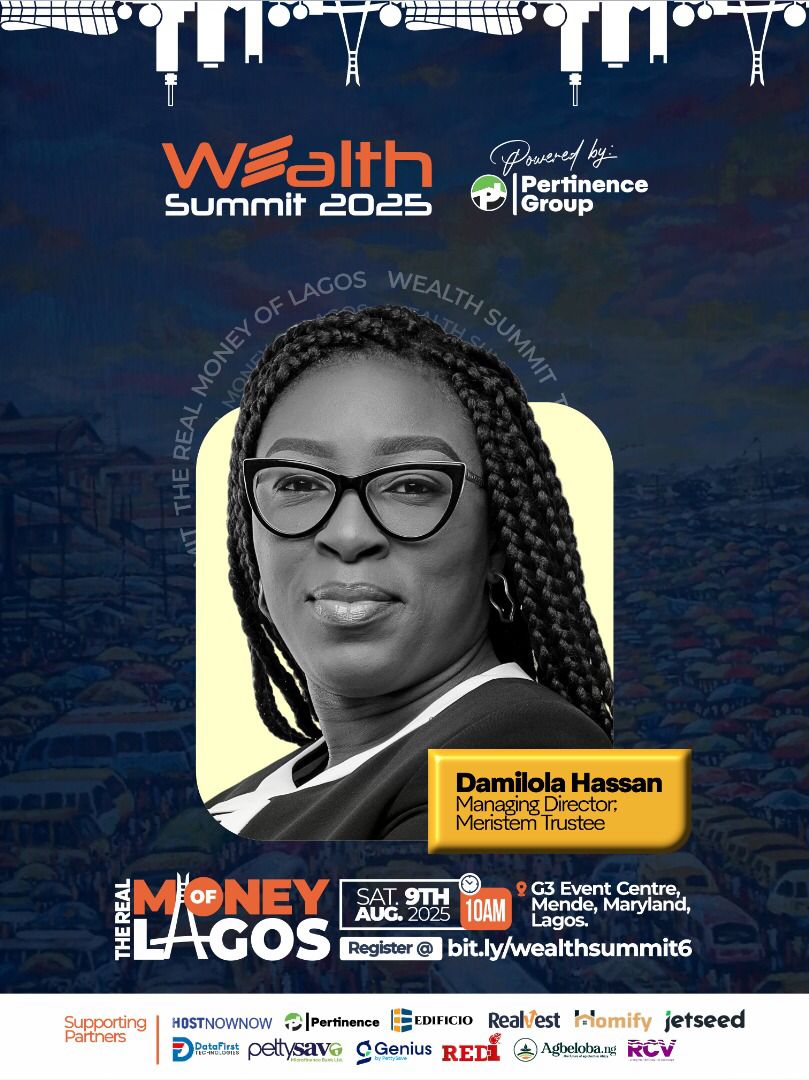 pertinencegroup's tweet photo. Meet Damilola Hassan, @akindamy the money mind and visionary in wealth management.
She will be unlocking the secrets behind sustainable financial growth and smart investments at the Wealth Summit 2025
Register now via https://t.co/9GW2VAPuAO
#wealthsummit #wealthconference https://t.co/eHcuHglA6W