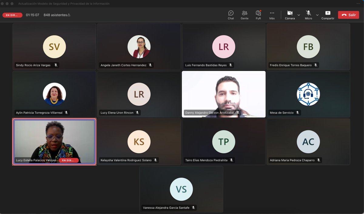 GobDigitalCO's tweet photo. 💡 Las entidades ya analizan cómo aplicar el nuevo #MSPI.
Las intervenciones del equipo MinTIC están generando preguntas clave y apuntes prácticos entre los asistentes.
Se siente el interés por llevar esto a la acción. ✍🏻

#GobiernoDigital #SeguridadDigital https://t.co/AwiXQxvaBM
