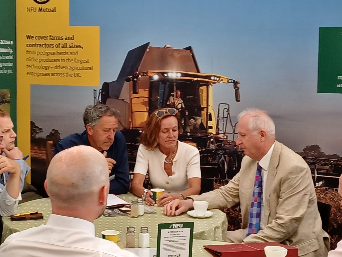 NFUSugar's tweet image. Sugar Board Member and Beet Reception Chair, Alison Lawson, took part in an @nfueast roundtable with @DanielZeichner this morning 🤝 A great chance to discuss the concerns of #sugarbeet growers and the vital work of NFU Sugar #onbehalfofallgrowers 💪