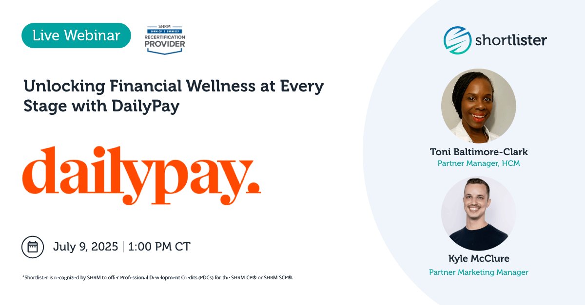 Join <a href="/DailyPay/">DailyPay</a> on July 9 for a live webinar on how on-demand pay can flip the script.

We’ll cover:
🔹The ripple effect of financial stress
🔹Why on-demand pay is a game changer
🔹How it all leads to better retention

Secure your spot today: bit.ly/4k78lxM