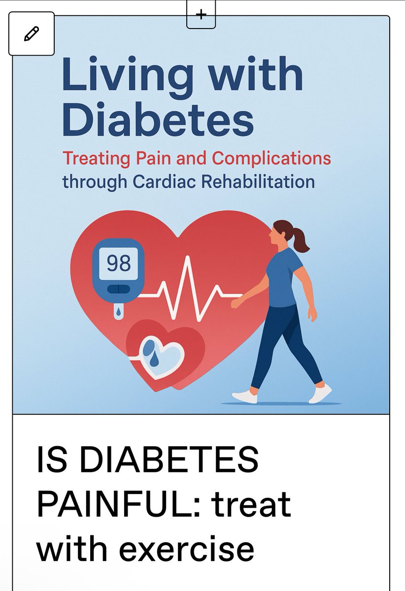 aalbatini's tweet photo. Buy IS DIABETES PAINFUL: treat with exercise on @Gumroad https://t.co/M7kUvy2n6q
Do you treat patients with diabetes with pain and side effects? Understand more and treat with exercise. https://t.co/fYfU48jV2O