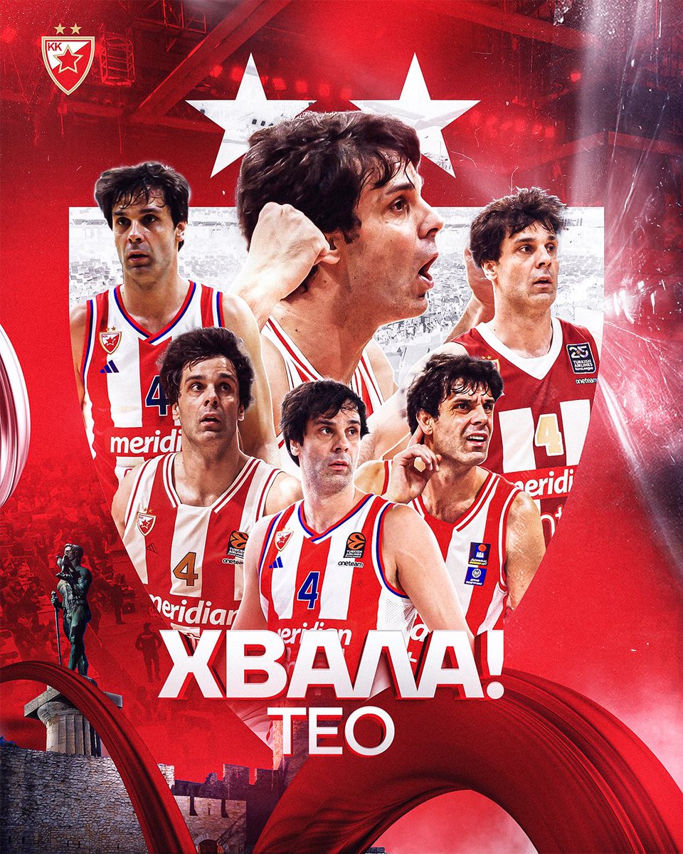 Један од највећих кошаркаша у историји европске и српске кошарке, Милош Теодосић, и званично је у четвртак окончао своју велику играчку каријеру!

КК Црвена звезда Меридианбет је поносан на чињеницу да је то учинио у дресу вољеног клуба за који је играо последње две сезоне током