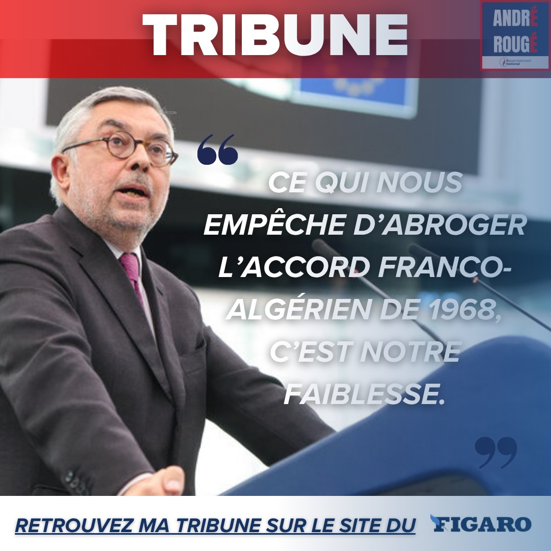 lefigaro.fr/vox/politique/… Retrouvez ma dernière tribune sur le site <a href="/Le_Figaro/">Le Figaro</a>. J'y dénonce la faiblesse de la Macronie face à l'Algérie et j'appelle solennellement à l'abrogation de l'accord de 1968. Si le <a href="/RNational_off/">Rassemblement National</a> et <a href="/MLP_officiel/">Marine Le Pen</a> étaient au pouvoir, cela serait déjà fait !