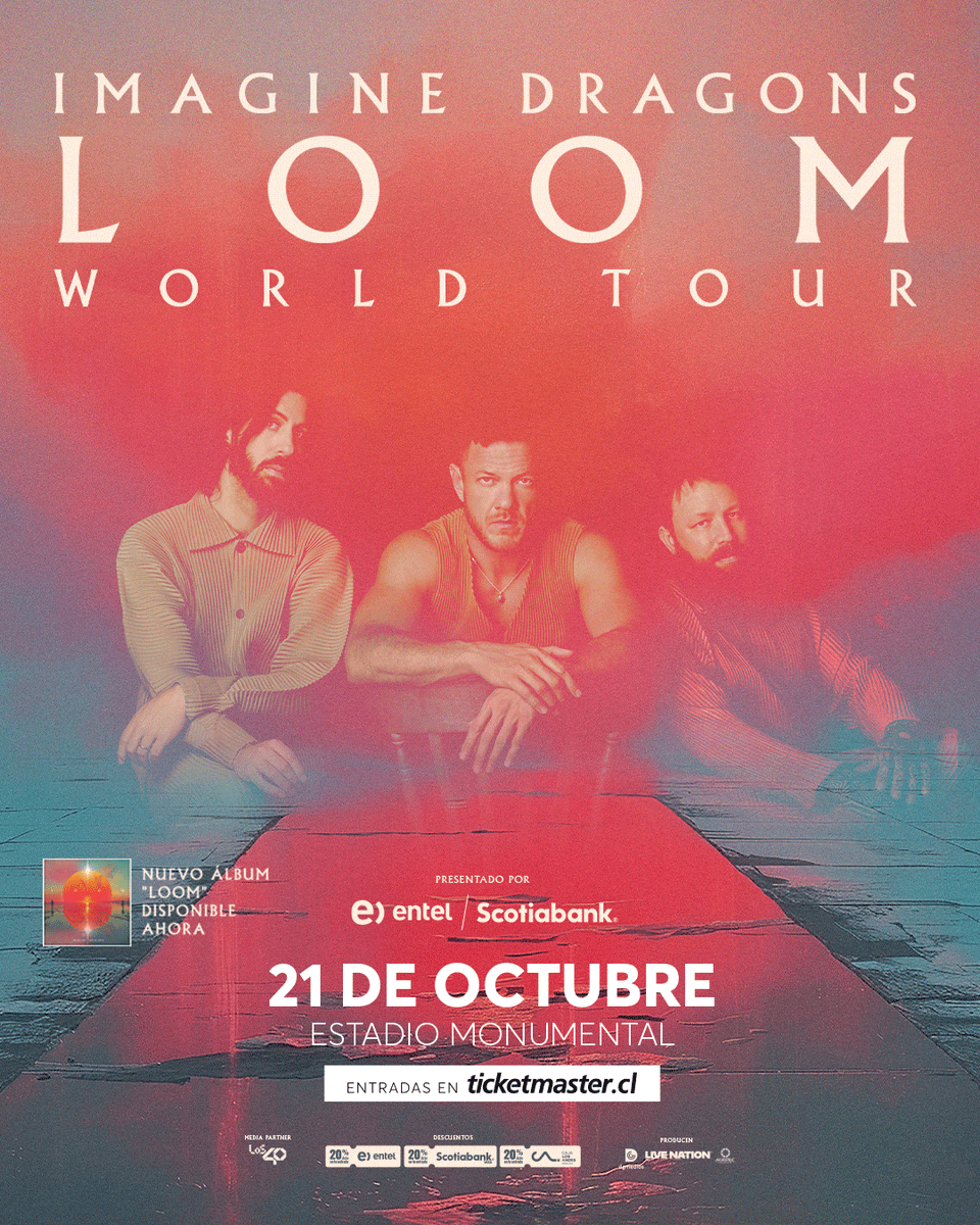 ticketmastercl's tweet image. ¡Atención #Firebreathers 🔥! @Imaginedragons🤘🏻 a Chile con #LoomWorldTour 🏟️

Después de cantar #Believer a todo pulmón en nuestras piezas y sentir #Thunder retumbando en nuestros audífonos 🎧 ¡Por fin podemos vivirlo en vivo 🙌🏻!

1/2