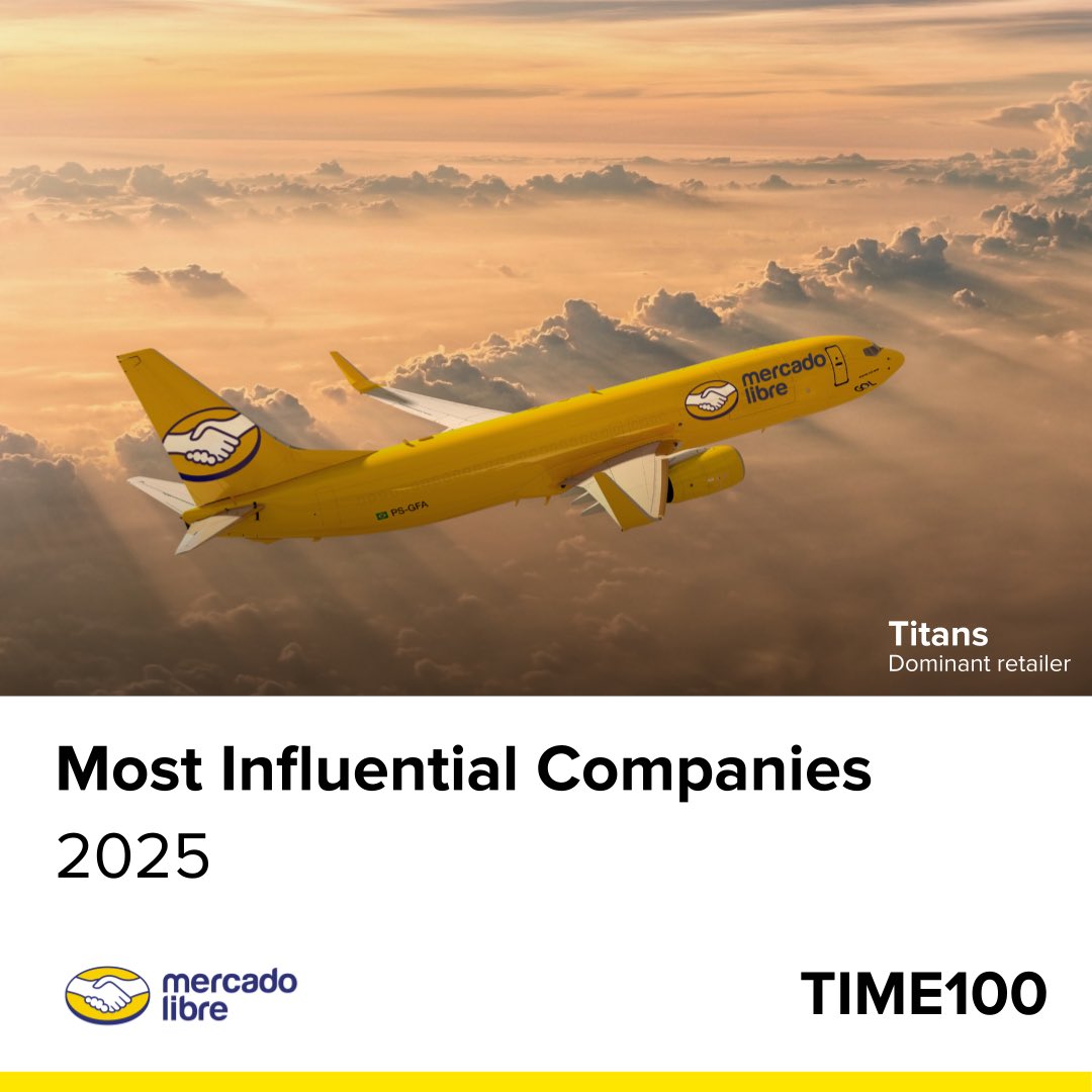 La revista <a href="/TIME/">TIME</a> vuelve a reconocer a Mercado Libre como una de las 100 empresas más influyentes del mundo, y es la única compañía latinoamericana en el ranking.

Orgullosos de este reconocimiento que refleja nuestro compromiso por seguir transformando la región con tecnología y