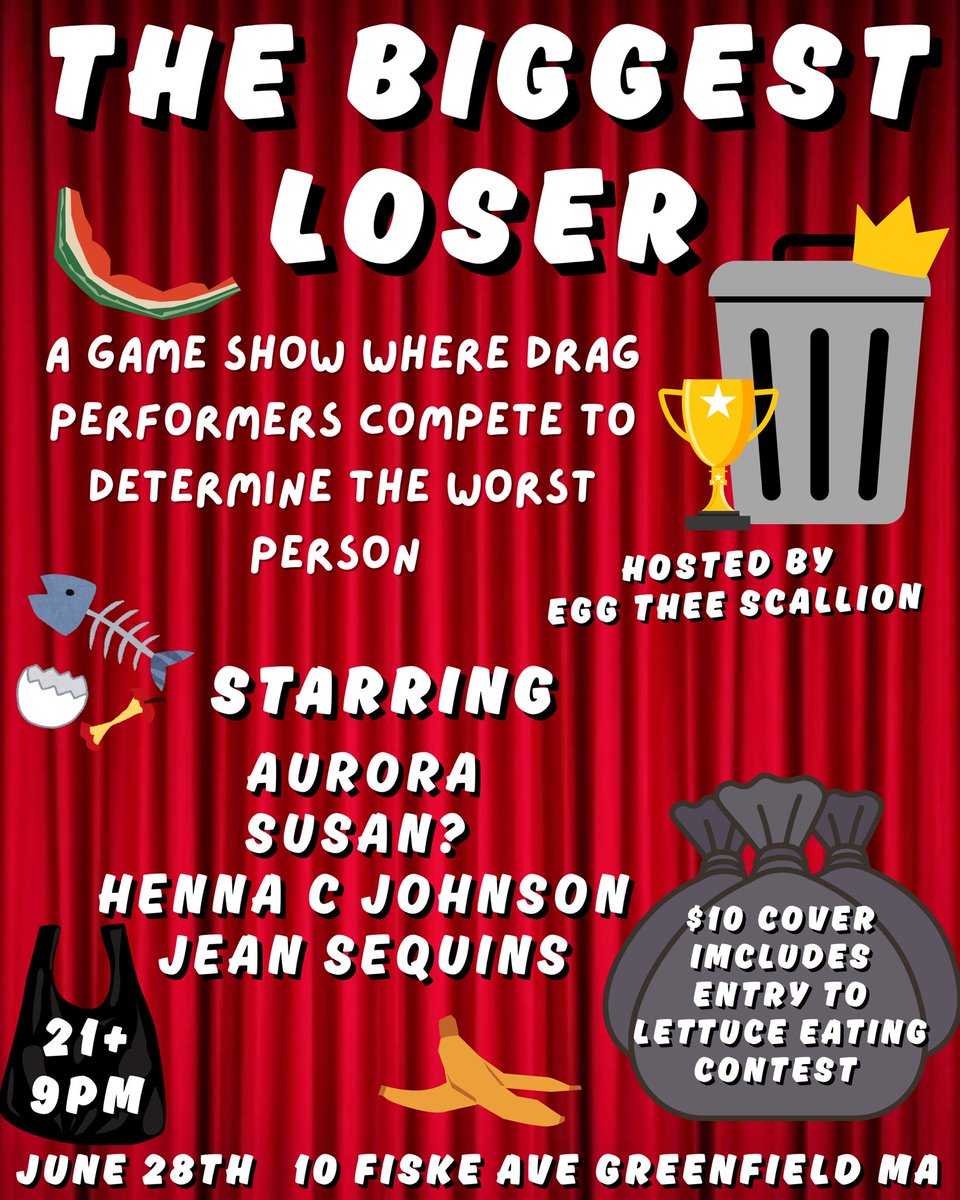 eggtheescallion's tweet photo. This Saturday at Last Ditch Bar in Greenfield, MA I will be baiting @pr1ncesssaurora @BraucheStone @Pettyprimate (Henna C Johnson) and @susanpossibly into ruining their reputations publicly 
💚 
Also a head of lettuce eating contest! Fuck it! We have free will https://t.co/6lyJJ0mrCg