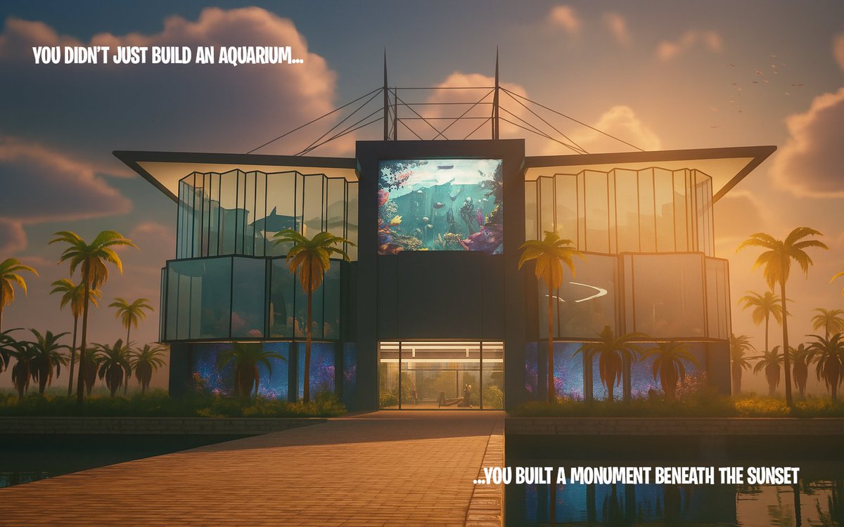 Every build. Every upgrade. Every fish.

This is what your journey becomes in Aquarium Tycoon.
Build your underwater legacy.

🎮 Island Code: 2602-0919-0957

#AquariumTycoon #aquariumpapa #UEFN #FortniteCreative #papanoobhy #fortnitemap #tycoongame #sunsetbuild