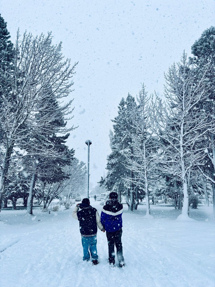 Primera nevada plaza de armas,Puerto Natales 🇨🇱 ❄️☃️