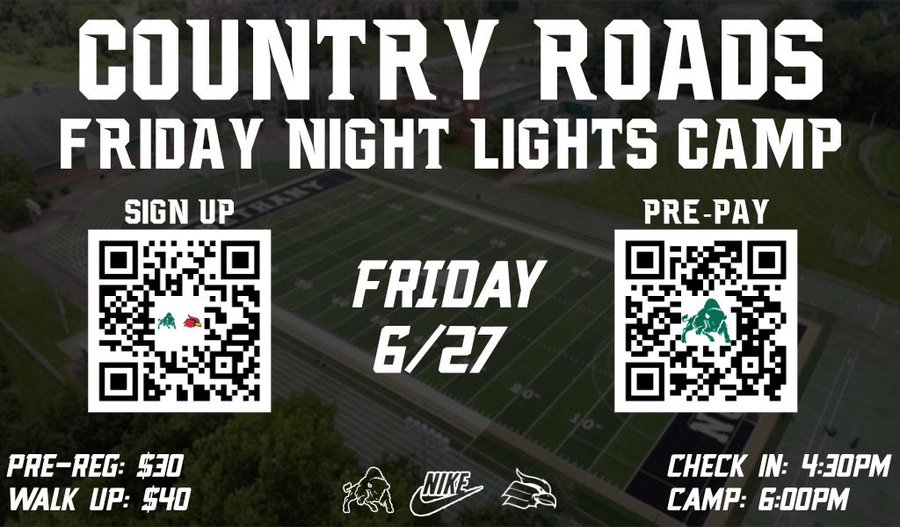 MarkCBlank27's tweet image. Cant wait to get to the joint camp tmrw for @BethanyWV_FB and @WheelingU_FB - Thx to @CoachBruneyW_U and @CoachRobBC for the personal invite
@GWHSFootball1
@VisionQb
@JDRoss91
@Connor__Neal
@PrepRedzoneWV
@CoalfieldsCo