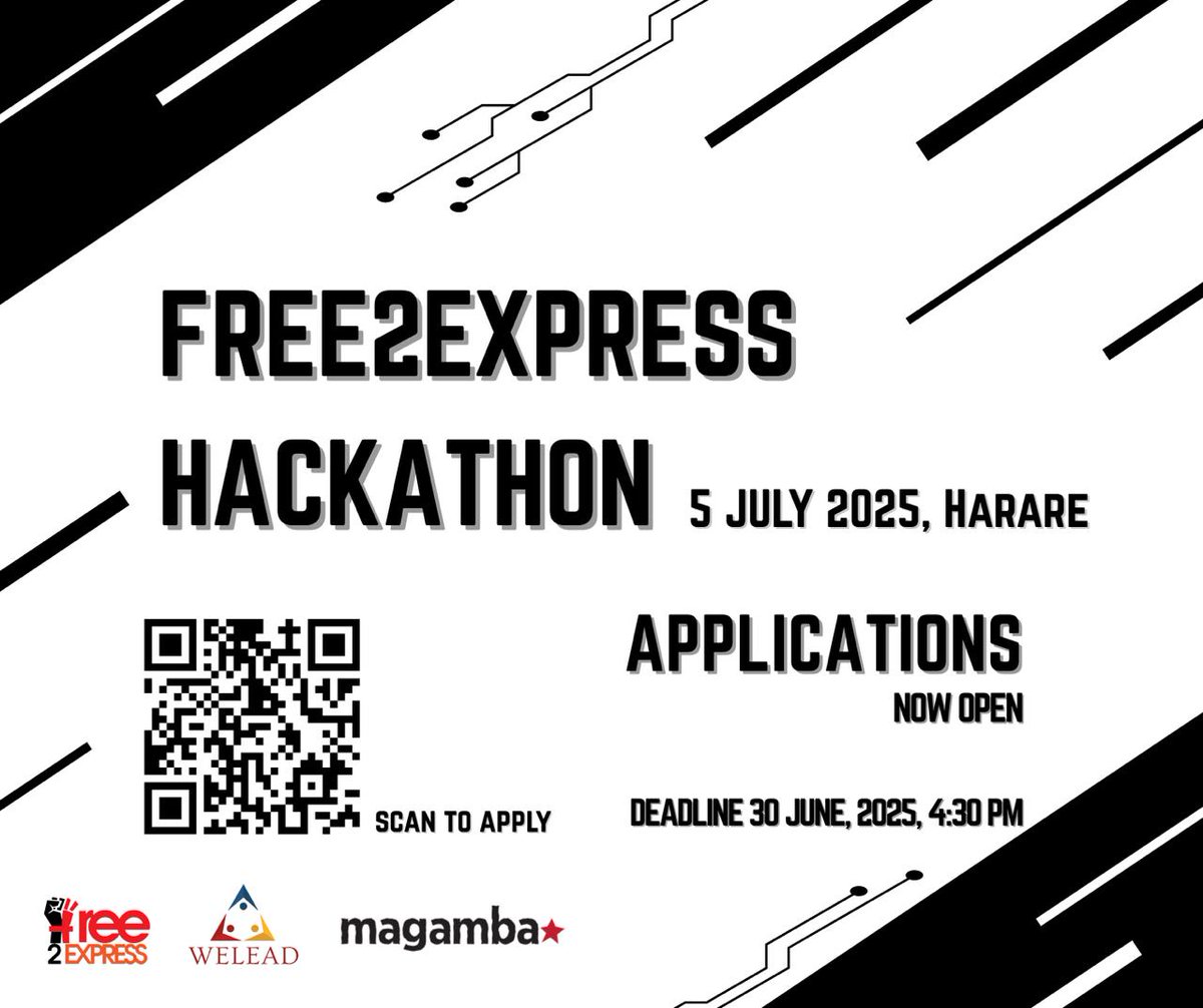 WELEAD TRUST (@weleadteam) on Twitter photo 🚨🚨🚨Opportunity Alert 🚨🚨🚨
Hey young Zimbabweans! Have you applied for this incredible opportunity? The deadline is quickly approaching. Spread the word, share this with a young person today! #Free2Express <a href="/youthdecidezim/">Youth Decide Zimbabwe</a> <a href="/AfriWomenLead/">African Women Leaders Forum</a> <a href="/RuralYoungWomen/">Rural Young Women Support Network</a> <a href="/namataik_/">Namatai Kwekweza🇿🇼</a> <a href="/ngadziore/">Takudzwa Ngadziore</a> 🚨🚨🚨Opportunity Alert 🚨🚨🚨
Hey young Zimbabweans! Have you applied for this incredible opportunity? The deadline is quickly approaching. Spread the word, share this with a young person today! #Free2Express <a href="/youthdecidezim/">Youth Decide Zimbabwe</a> <a href="/AfriWomenLead/">African Women Leaders Forum</a> <a href="/RuralYoungWomen/">Rural Young Women Support Network</a> <a href="/namataik_/">Namatai Kwekweza🇿🇼</a> <a href="/ngadziore/">Takudzwa Ngadziore</a>
