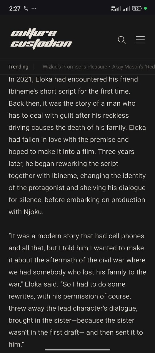 Ahead of the release of his short film Loose Cannon today, I interviewed <a href="/OlisaEloka16/">Olisa Eloka</a>  for a feature story.
culturecustodian.com/olisa-eloka-re…