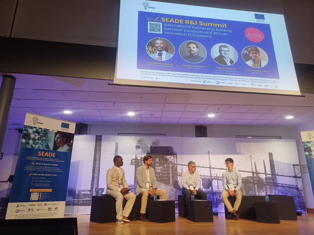 On 18th of June we took part in the 2nd #SEADE R&amp;I summit held in Barakaldo,🇪🇸 and Online.
🎙️Robert Sanders, our team Leader, joined the panel focused on “International Partnership Building between #Africa and #Europe #Innovation #Ecosystems.”🌍
Read more: shorturl.at/e2g14