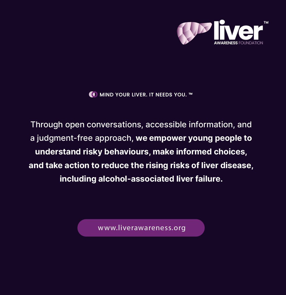 We’re not whispering. We’re showing up.
Young adults deserve life-changing information.

👉liverawareness.org 

Mind Your Liver. It Needs You.™

#MindYourLiver #LiverAwareness #ThisIsLAF
#YoungAdultHealth #PublicHealthNow #EarlyDetection #HealthEducation #LiverHealth
