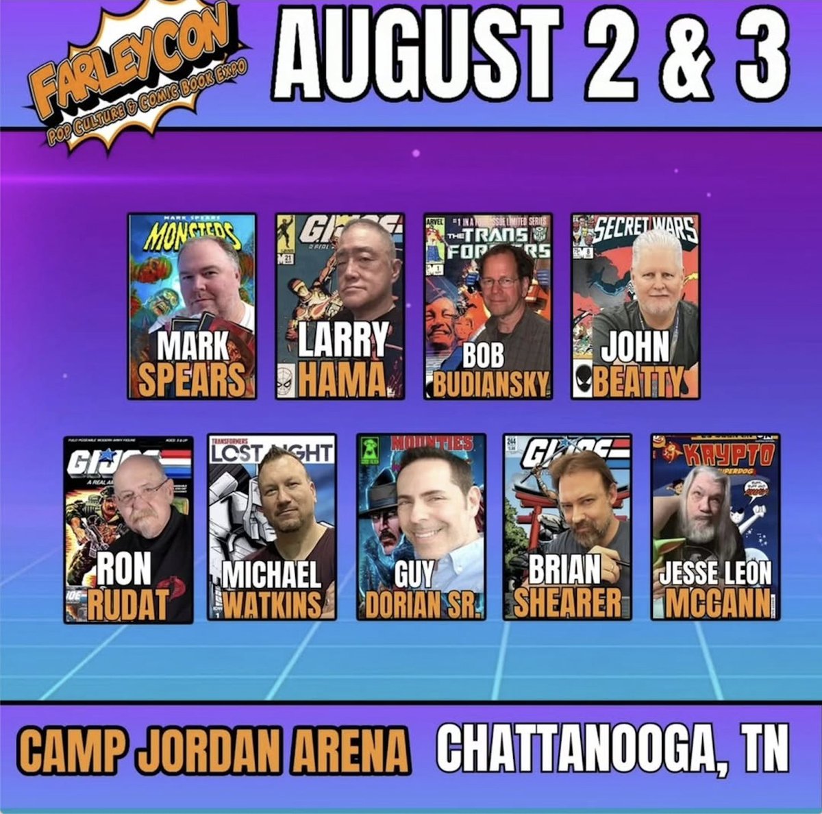 Join me and some awesome guest at FarleyCon in Chattanooga TN in August!!!!  This might be my last con of the year.