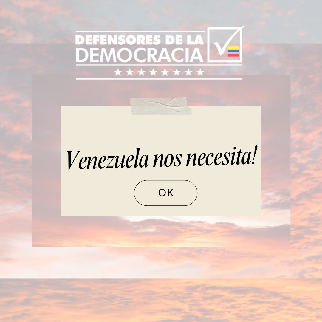 Hoy, muchos hermanos lo han perdido todo con las fuertes lluvias en el país y, como Defensores de la Democracia debemos tender la mano y unirnos por encima de nuestras diferencias, demostrando que somos más los que construimos y amamos a Venezuela #DefensoresDeLaDemocracia