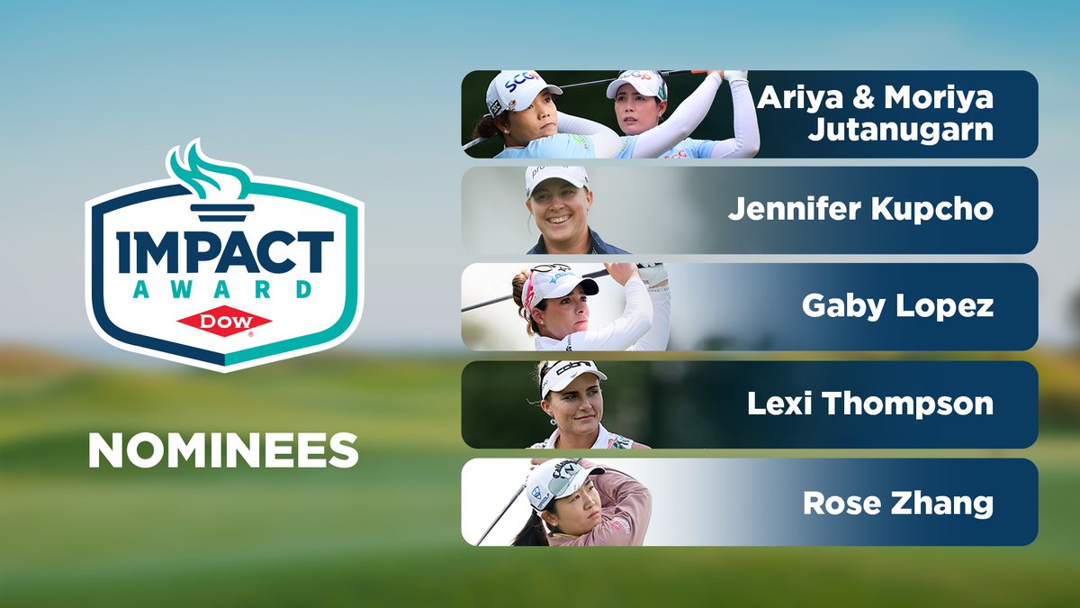 DowSports's tweet image. Big news! We teamed up w/ @LPGA to launch the #DowImpactAward, honoring players who are making a difference beyond the course.
What do these nominees have in common? Commitments to sustainability, inclusivity, and innovation - #TeamDow values.
Read more: lpga.com/news/2025/lpga…