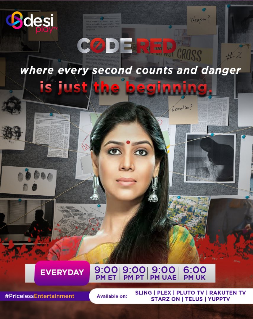 DesiPlay_TV's tweet photo. Ready for heart-pounding action? Tune in to Code Red on DesiPlay TV!

To know where to watch DesiPlay TV, visit:
https://t.co/8ryeyIx1T1

#PricelessEntertainment #DesiPlayTV #Sling #Plex  #YuppTV #PlutoTV #Rakuten #Telus #StarzOn #criminalshows #mysteryshows #CrimeThriller https://t.co/myCYMdA3n3