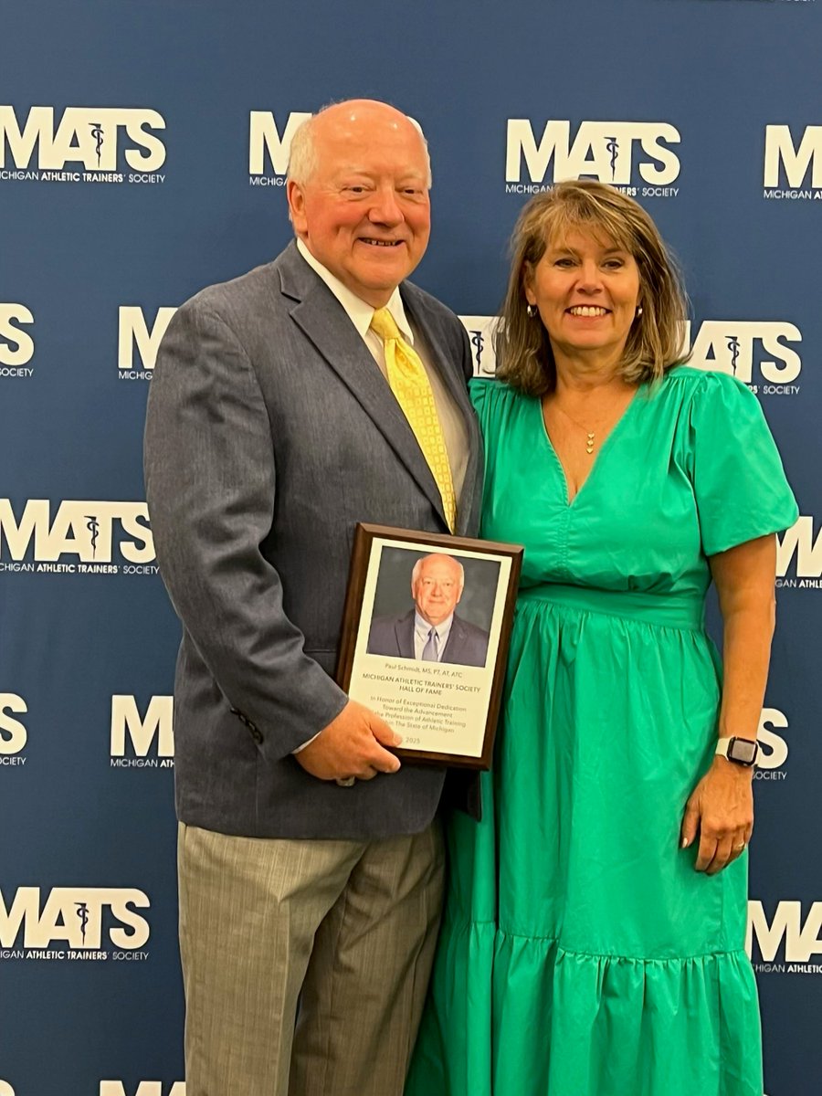 MichATSociety's tweet photo. We would also like to take a moment to highlight our newest Hall of Fame members, Paul Schmidt and Mark Stonerock!

We are incredibly grateful for everything they both have done for MATS and for the athletic training profession! https://t.co/bRLybmMsyg