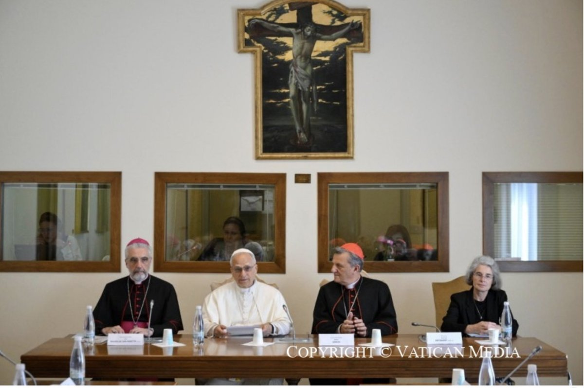 dianemontagna's tweet image. Pope Leo XIV this afternoon addressed the Ordinary Council of the General Secretariat of the Synod of Bishops, who are meeting today at the Vatican.
Here is an English translation of his remarks:
Dearest friends,
I am pleased to greet you on the occasion of the meeting of…