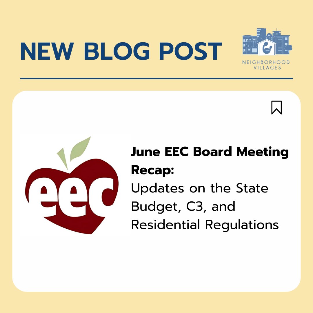 NVSBoston's tweet image. Each month, we tune into the @MassEarlyEdCare board meetings to stay up to date on early ed policies & identify opportunities that improve our care system.
Educators, providers, and advocates, check out our summary of the June board meeting! neighborhoodvillages.org/desktop/recap-…